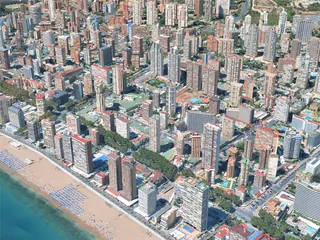 Benidorm City, Spain (2025) 3D Model preview