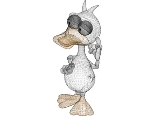 Duck Cartoon 3D Model