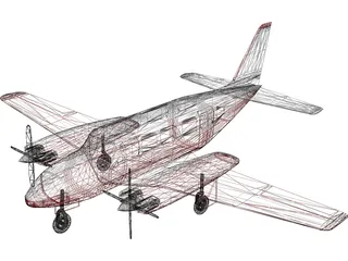 Piper PA-31 Navajo 3D Model