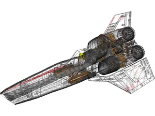 Jedi Starfighter Concept 3D Model