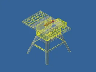 Table Saw Craftsman 3D Model