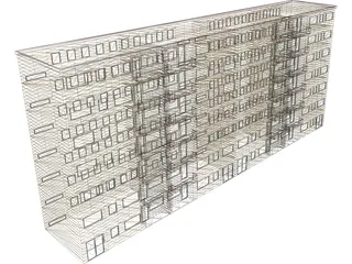 Houseblock Building 3D Model