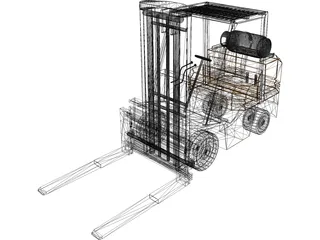 Forklift Toyota 3D Model