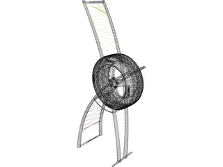 Exhibitor Tire Stand 3D Model