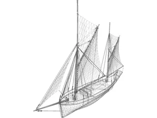 Ketch 3D Model