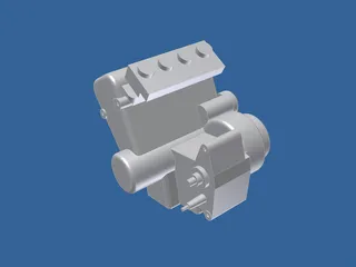 Suzuki Hayabusa Engine 3D Model
