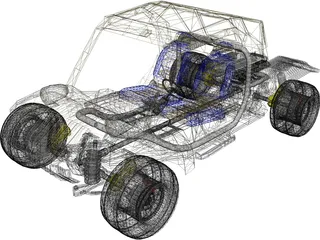 Racing Car 4x4 3D Model