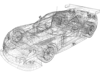 Chevrolet Corvette C6-R 3D Model