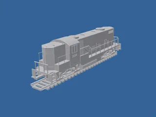 Santa Fe Toy Train 3D Model