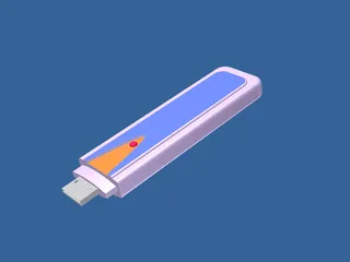 USB Flash Drive 3D Model