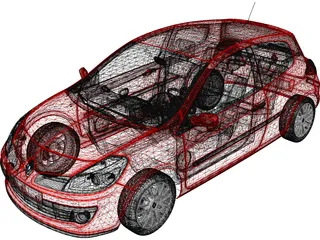 Renault Clio 3D Model