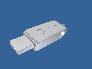 USB Flash Memory Card 3D Model