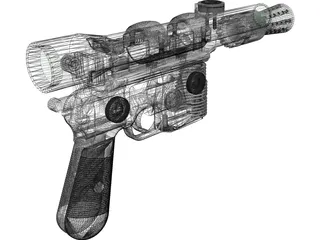 Star Wars DL-44 Blaster 3D Model