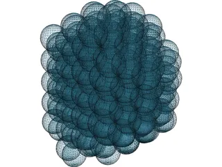 Diamond Crystal Molecule 3D Model