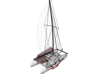 Moorings 4600 Catamaran Sailboat 3D Model