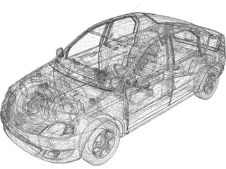 Renault (Dacia) Logan (2008) 3D Model