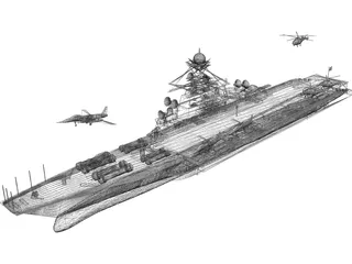 Aircraft Carrier KBNS 3D Model