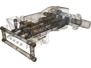 High Pressure Waterblasting Pump 3D Model