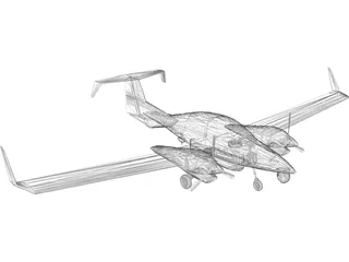 Diamond DA42 Twin Star 3D Model