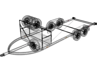 Car Trailer 3D Model