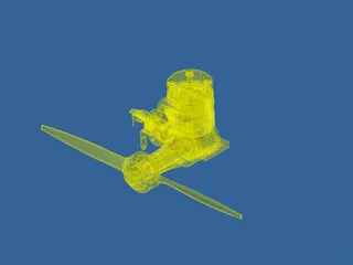RC Airplane Model Engine 3D Model