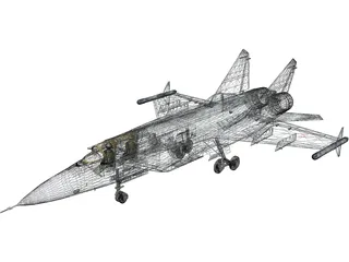 MiG-31A Foxhound 3D Model