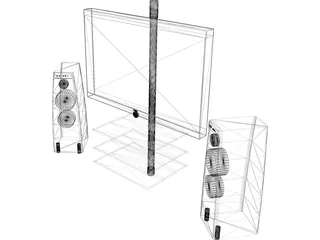 Lowe LED TV with Meridian Speakers 3D Model