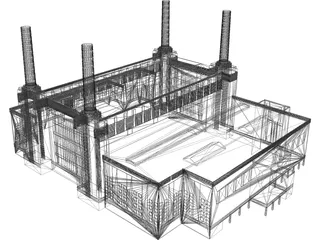 Battersea Power Station 3D Model