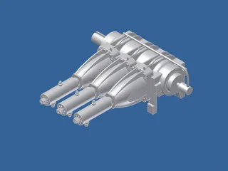 Nitrogen Triplex Pump 3D Model