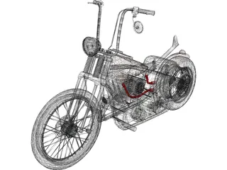 Harley-Davidson Custom 3D Model