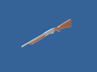 Remington 11-87 Police 3D Model