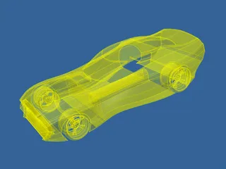 Muscle Car Concept 3D Model