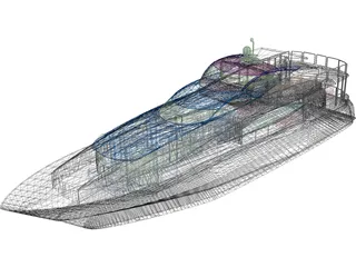 Sunseeker Yacht 3D Model