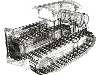 Soviet Tractor Kommunar 3D Model