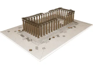 Parthenon Ruins 3D Model