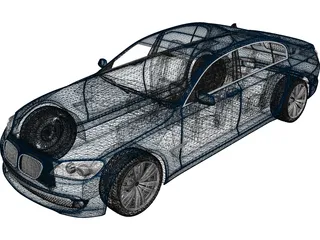 BMW 7-series (2009) 3D Model