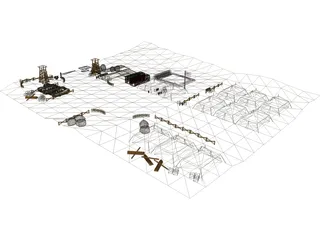 US Military Camp 3D Model