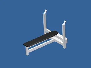 Bench Press 3D Model