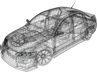 Mitsubishi Lancer Evo IX C-West Style 3D Model