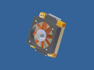 Hydraulic Oil Cooler 3D Model