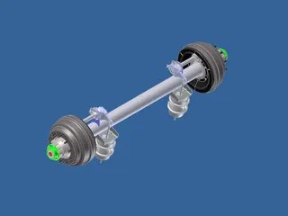 Trailer Axle 3D Model