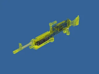 M240 Machine Gun 3D Model