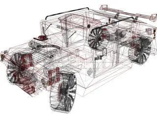 Hummer [Tuned] 3D Model