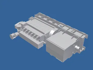 Engine Diesel Mak 6M25 Status5 3D Model