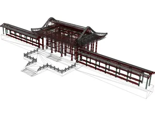 Chinese Building 3D Model