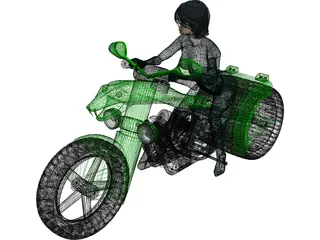 Lady Snake Moto 3D Model