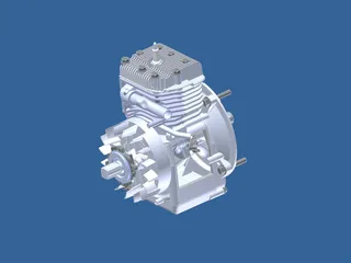 Engine Briggs&Stratton Lawn Mower 3D Model