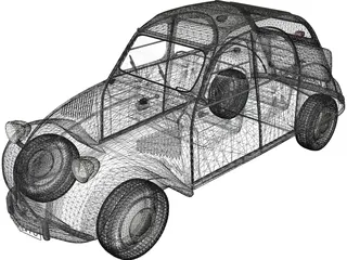 Citroen 2CV 3D Model