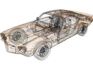 Chevrolet Camaro Z28 (1972) 3D Model