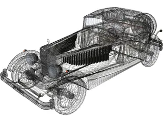 Mercedes-Benz SSK (1928) 3D Model